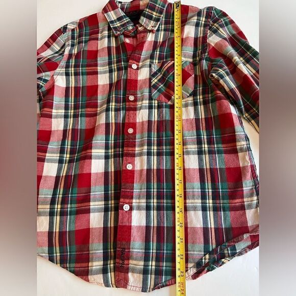 Ralph Ralph Lauren RED Button Down Shirt Women’s Medium Plaid - Picture 8 of 9